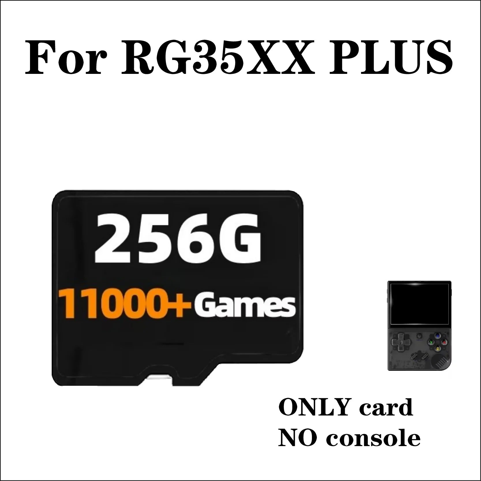 For ANBERNIC RG35XX PLUS TF Card Memory Card Preloaded Games 300+ 256G PSP Games Video Game Console Pre-install Retro Games Card
