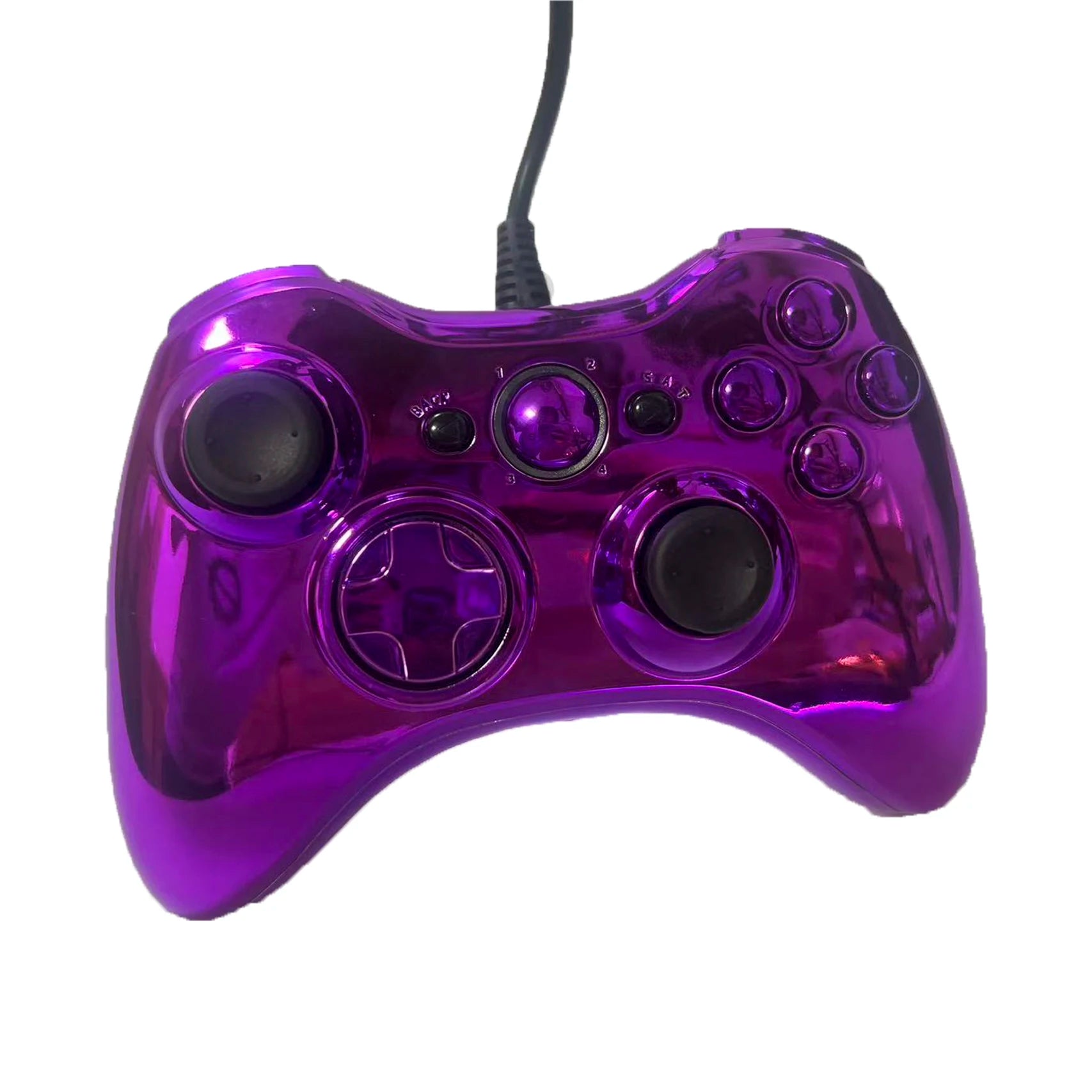 Wired Game Controller with Sleek Electroplated Finish – USB Gaming Peripheral, Compatible with Xbox 360 & PC