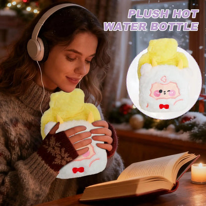 Hot Water Bottle Plush Hand Foot Warmer Heating Water Bottle For Women Men Student Child Menstrual Period Abdomen Neck Foot Hand