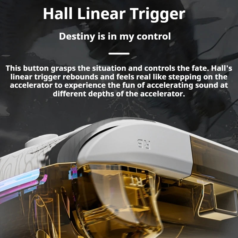 Aolion Wireless Game Controller Hall Linear Trigger Electromagnetic Joystick Rgb Light Effect Long Battery Life Pc/Switch/Steam