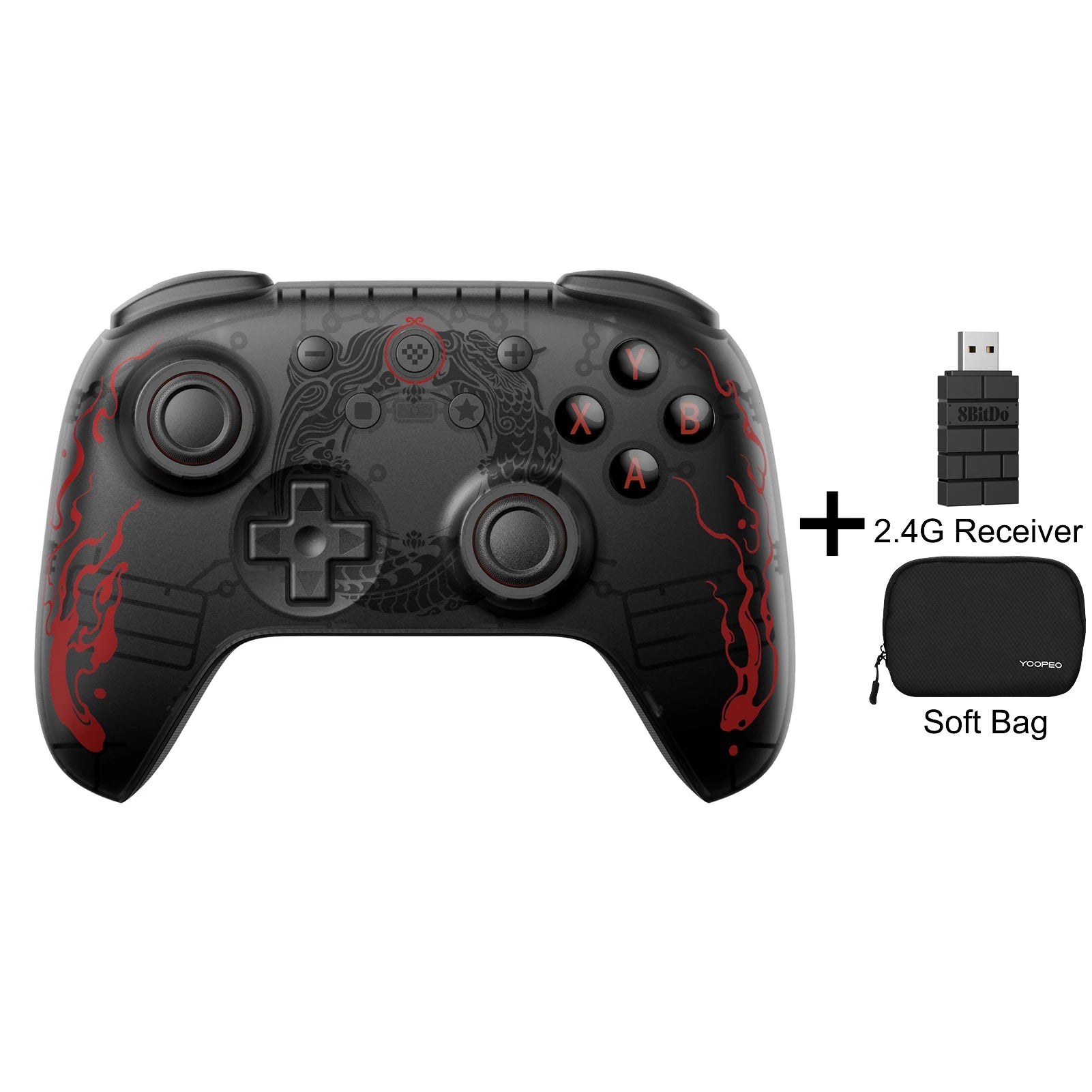 8BitDo Ultimate 2C Wireless Game Controller Wired Gamepad Black Myth WuKong with Hall Effect Joystick for Windows 10/11 Android