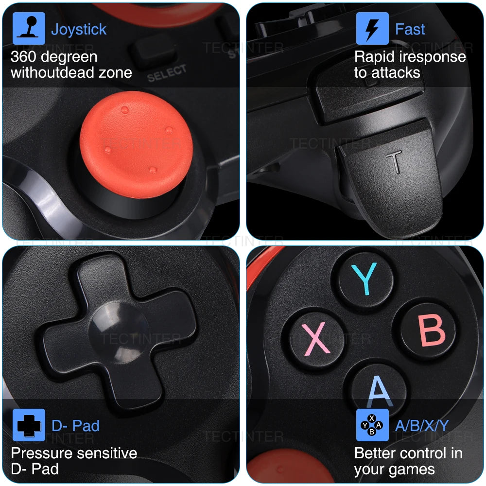 Bluetooth-Compatible Gamepad for PS4/PS3/Android Terios T3 Wireless Game Controller for Nintendo Switch/IOS/PC Joystick Controle