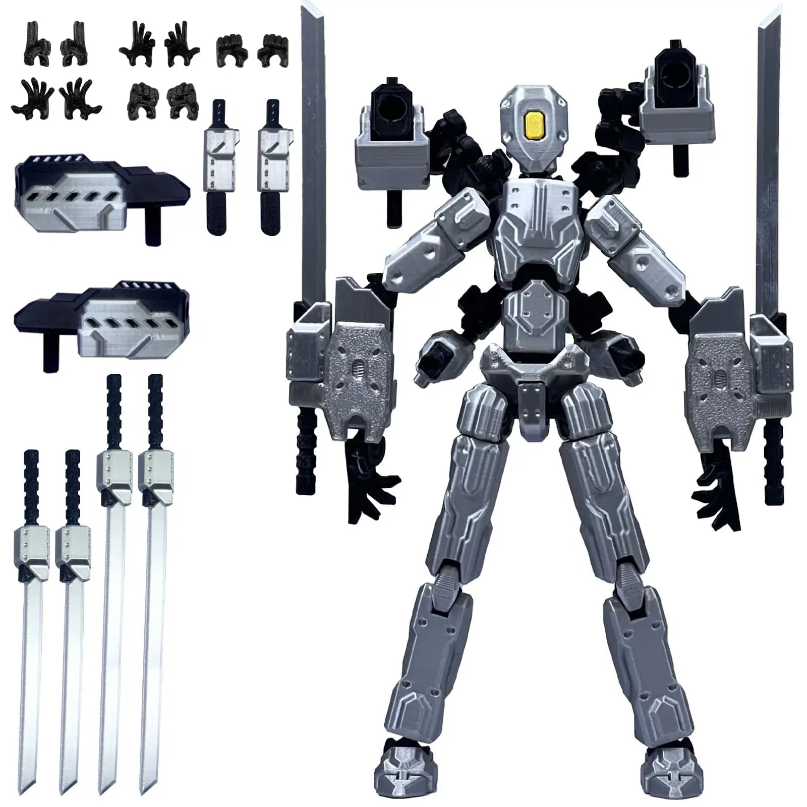 (Assembly Completed) 8 inch T13 Action Figure Set,T 13 Action Figure Multi-Articular Mobile Robot Nova T-13,Desktop Decorations