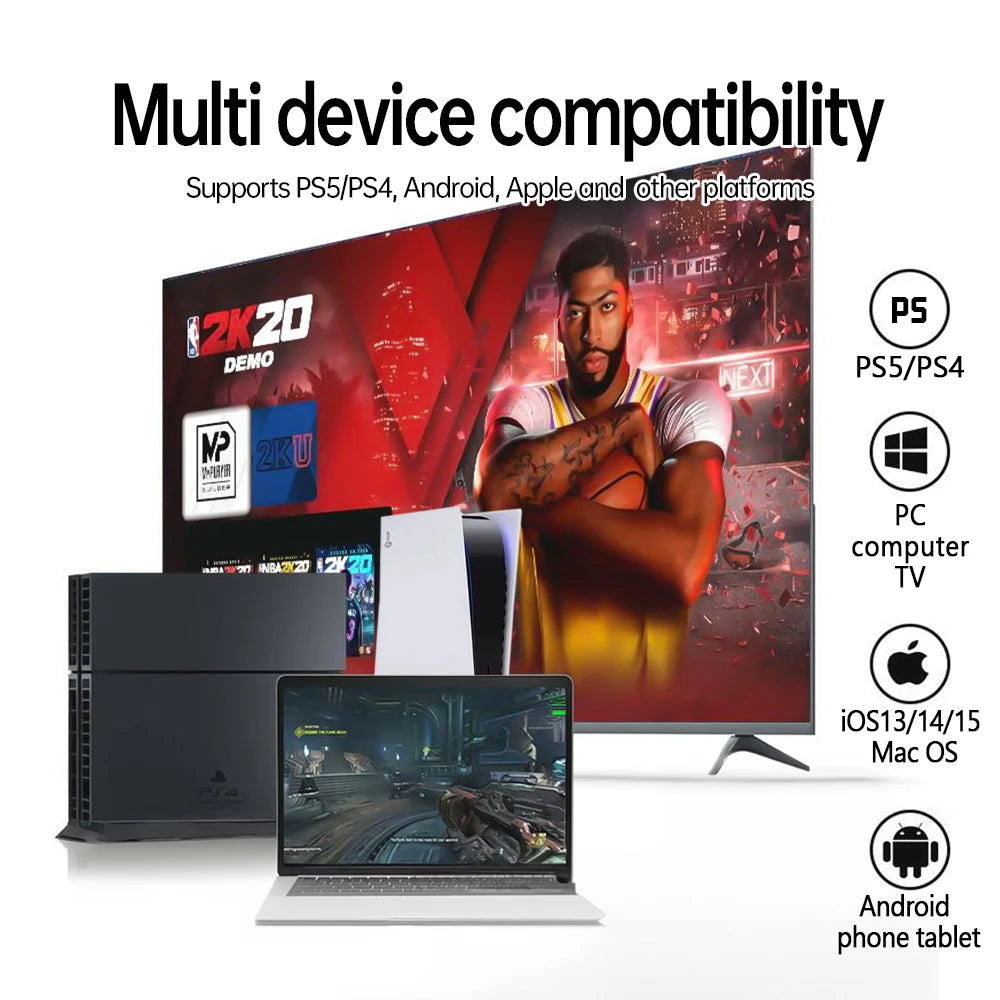 P5 wired game controller supports six axis motion sensing, suitable for P5 console, wired support for computer PC