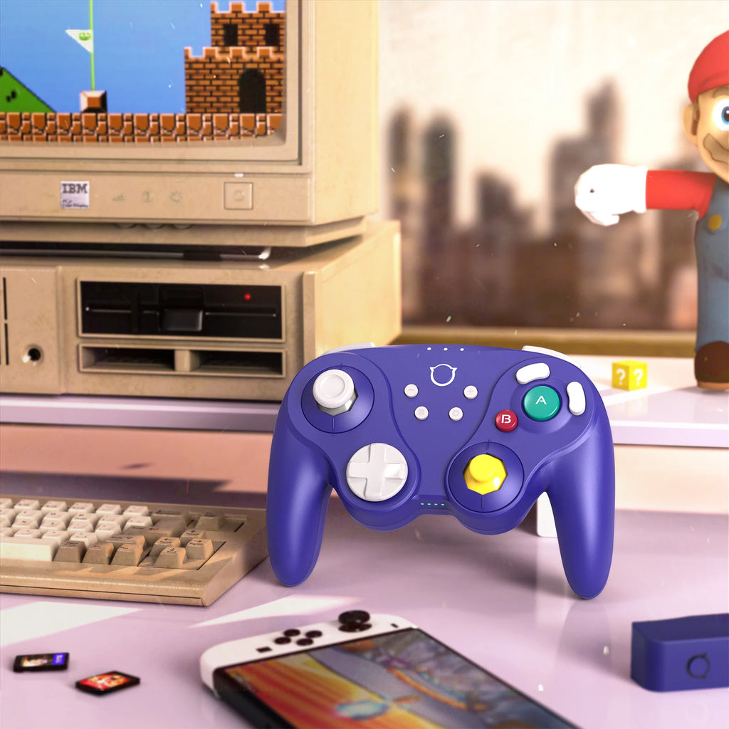 NYXI for Gamecube/WII/Switch2 Warrior Gamecube Bluetooth Game Controller Purple Wireless Gamepad