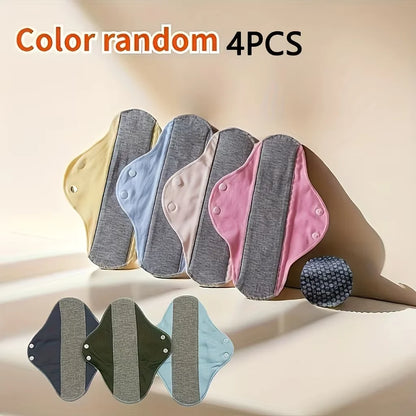 1/2/4pcs Reusable Leak Proof Sanitary Pads Menstrual Cloth Pads Washable Breathable Period Heavy Flow Night Use