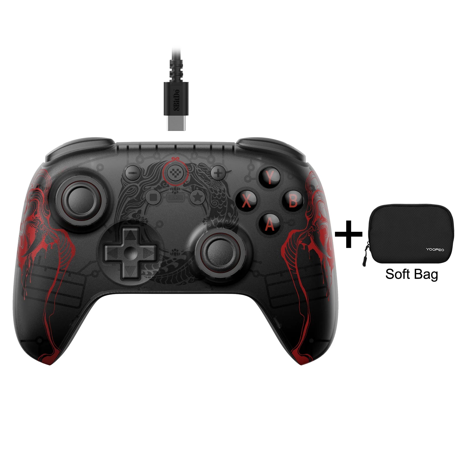 8BitDo Ultimate 2C Wireless Game Controller Wired Gamepad Black Myth WuKong with Hall Effect Joystick for Windows 10/11 Android