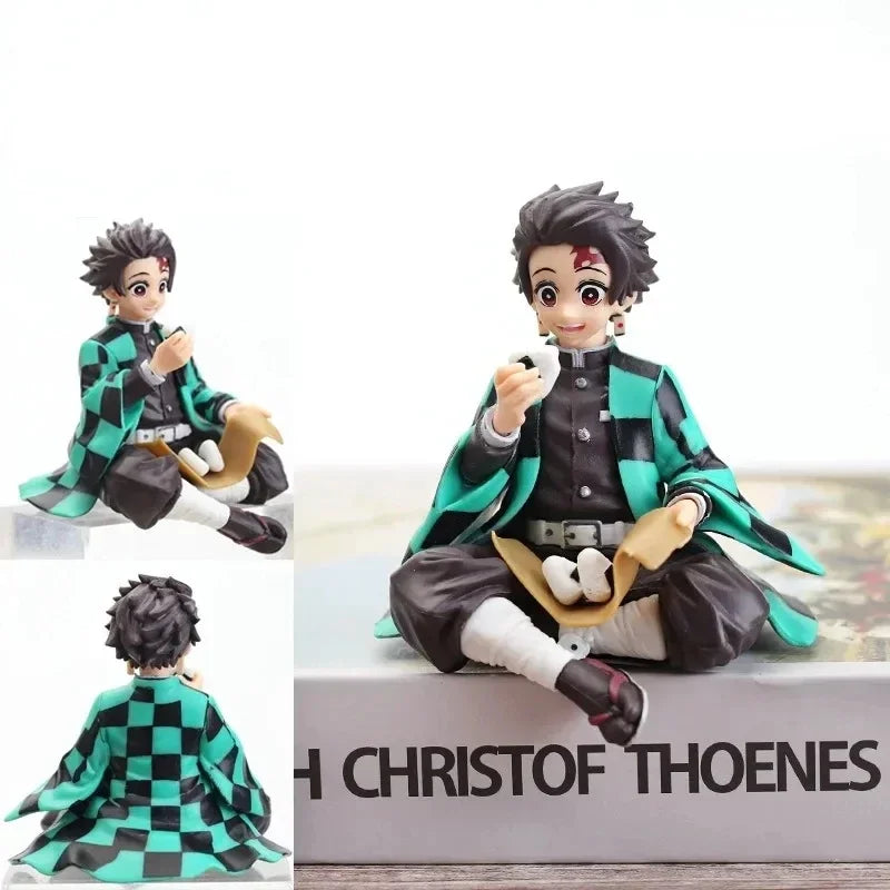 *Hot sale Anime Demon Slayer Figure Kamado Tanjirou Nezuko Sitting Posture Action Figure PVC Model Doll Collection Toy Gift Kids