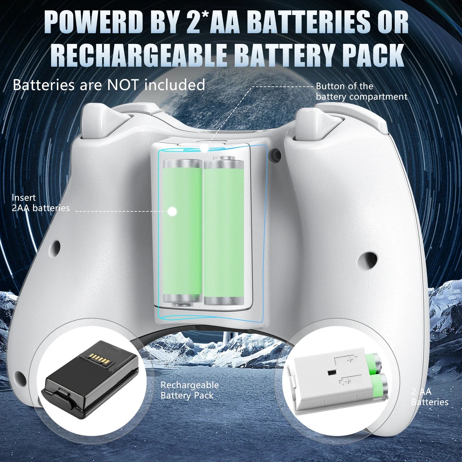 GAMROMBO Game Controller for Xbox 360/Slim PC/Windows7/8/10 Gamepad 2.4G Wireless Gaming Controle Rocker Dual Vibration Joystick