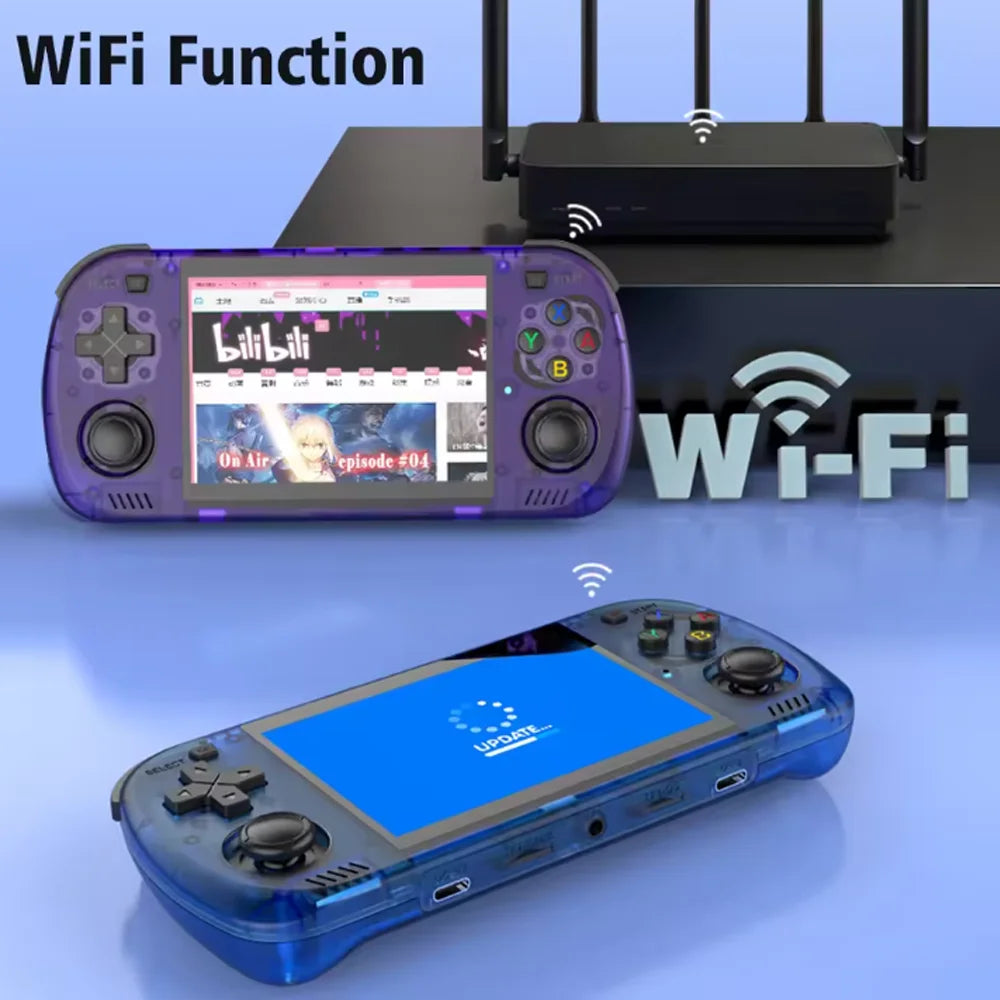 Reebolnic R36H Pro Game Console 4.2Inch OCA Screen RK3326 ARKOS2.0 System Retro Video Game Console 3500mAH WiFi 15000+Games