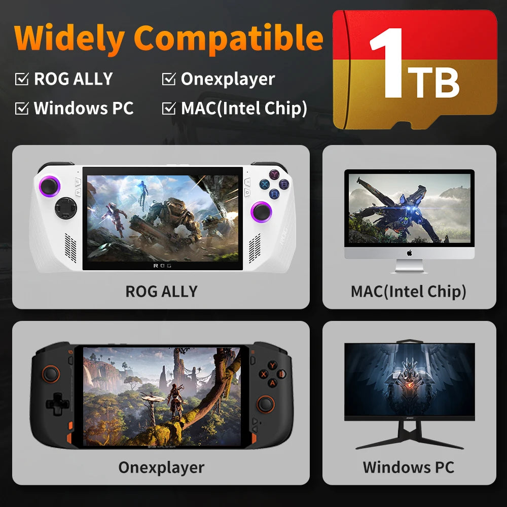 Game TF Card for ROG ALLY/Rog ALLY X/Wins Handheld/PC Playnite & Retrobat Game Console 52400+AAA/Retro Games for PS3/PS2/Switch