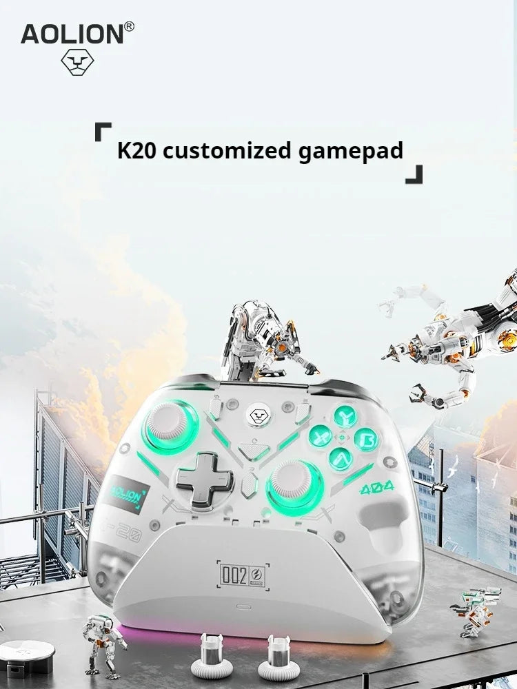 Aolion K20 Wireless Bluetooth Game Controller Gamepad With Hall Rocker Magnetic Replacement Shell For PC/NS/Android/IOS