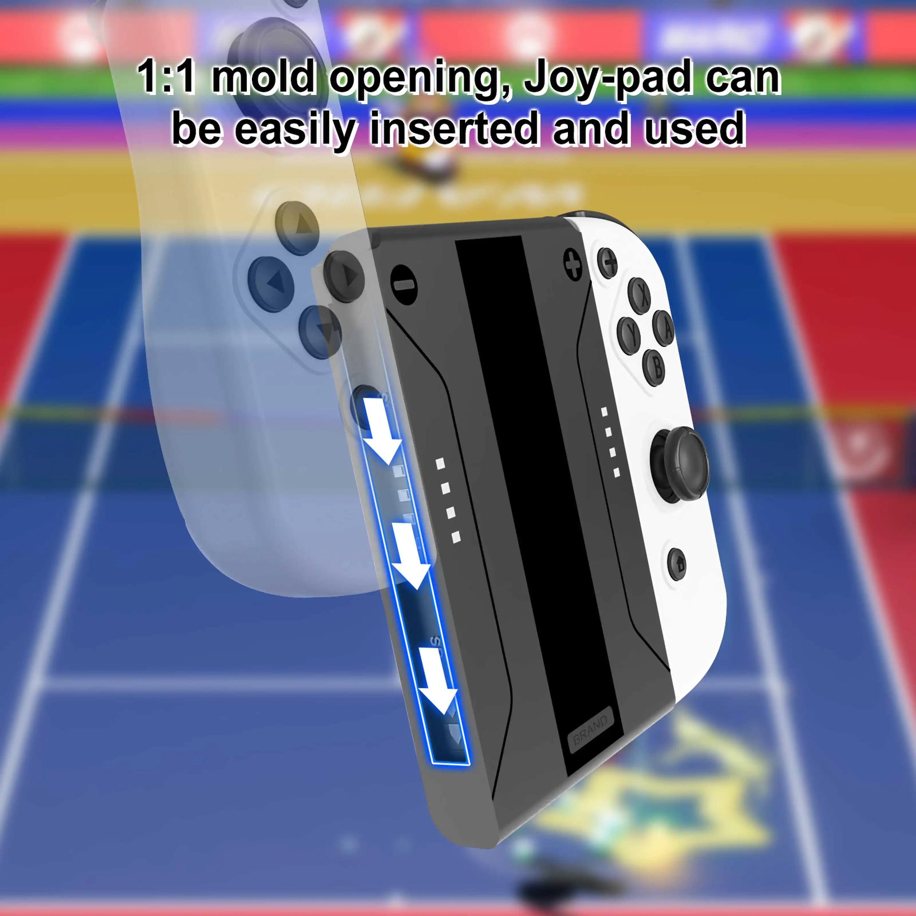 Works with Switch-J left and right game controllers, can be used with Nintendo Switch/OLE D, 2-in-1 extended controller grip