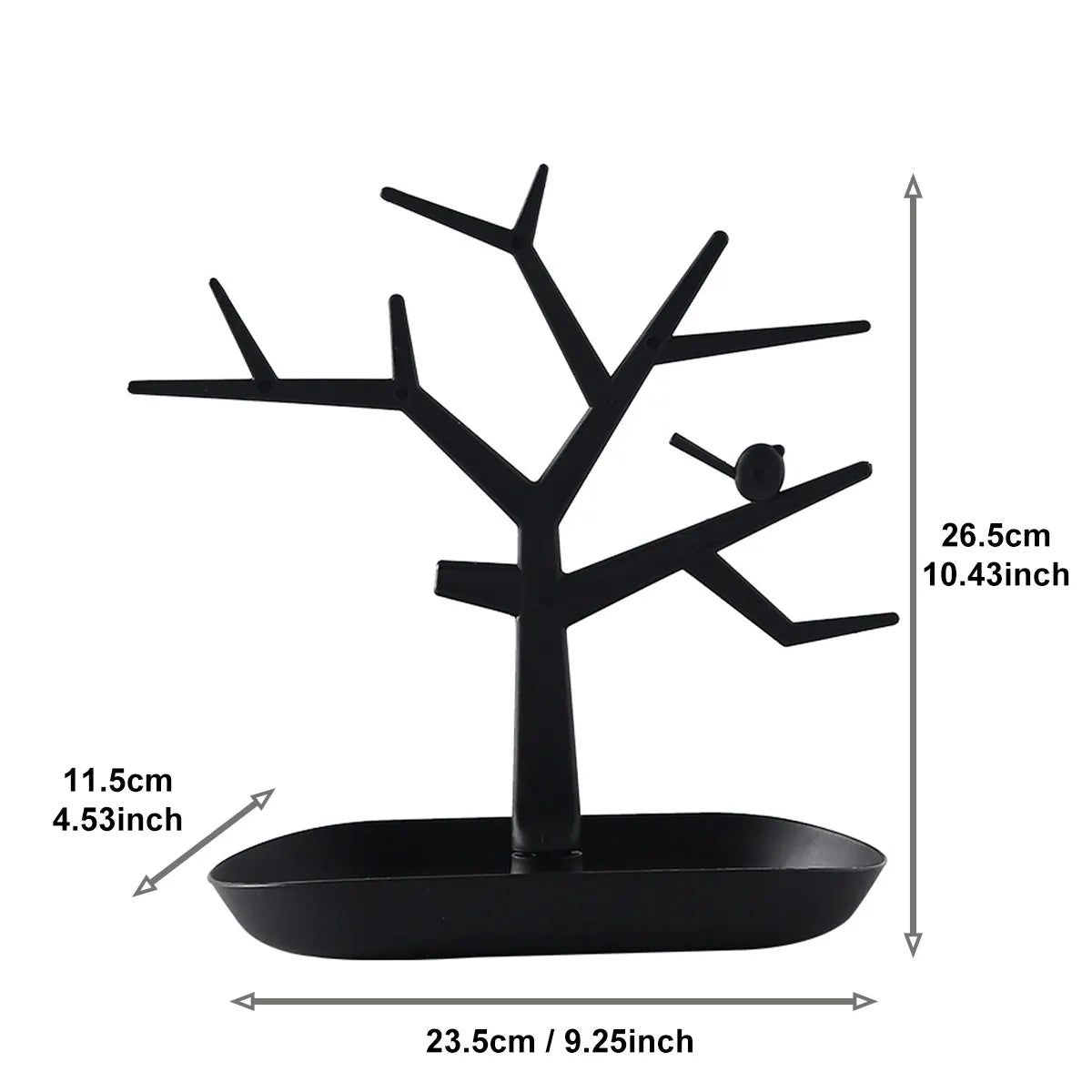 Creative tree shaped jewelry display rack, desktop key holder, earrings, rings, watches, multifunctional storage hanging rack