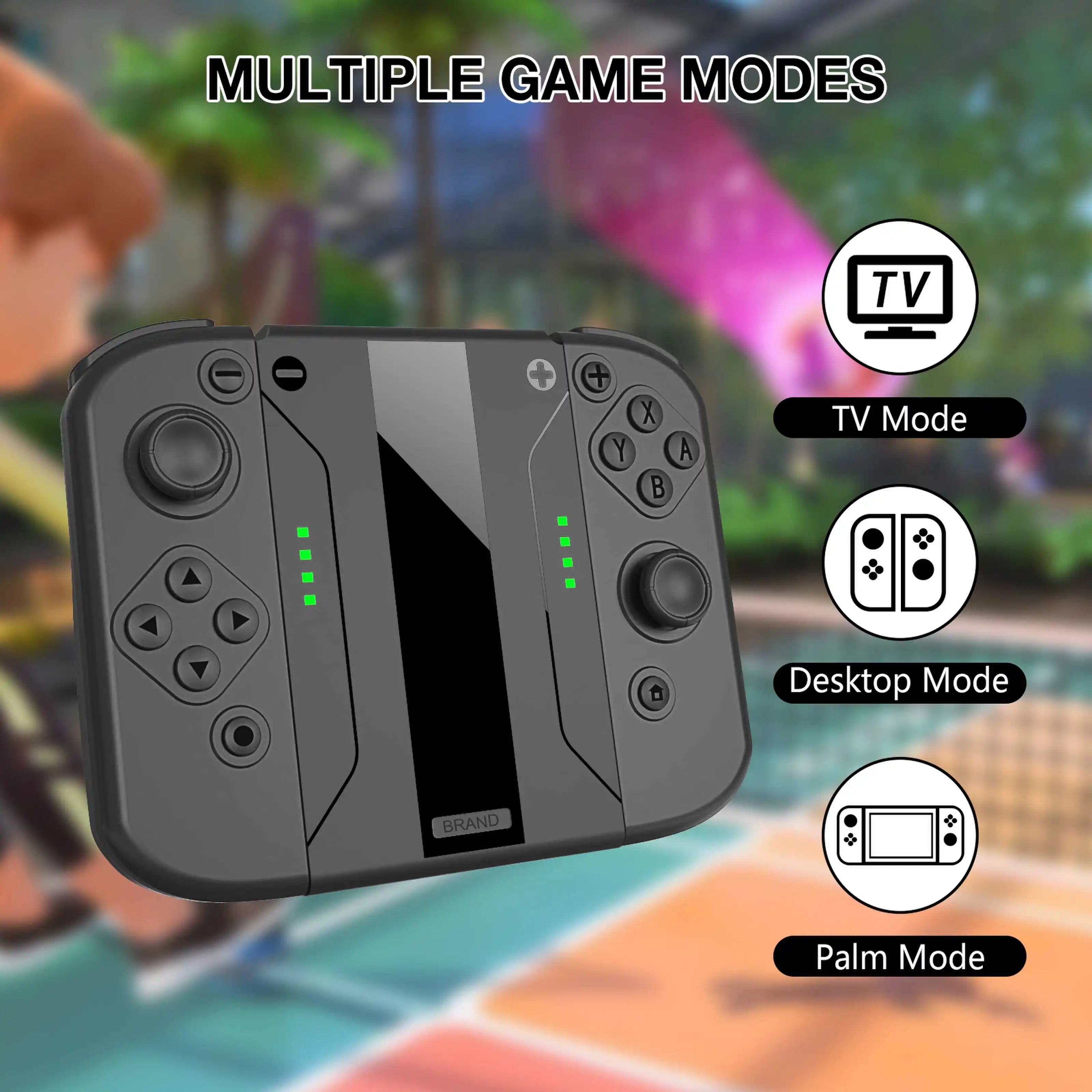 Works with Switch-J left and right game controllers, can be used with Nintendo Switch/OLE D, 2-in-1 extended controller grip