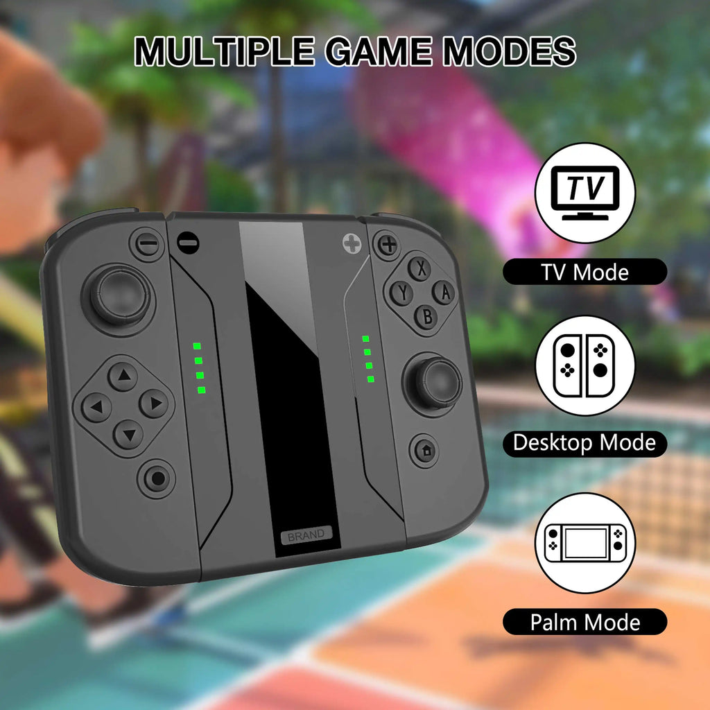 Works with Switch-J left and right game controllers, can be used with Nintendo Switch/OLE D, 2-in-1 extended controller grip