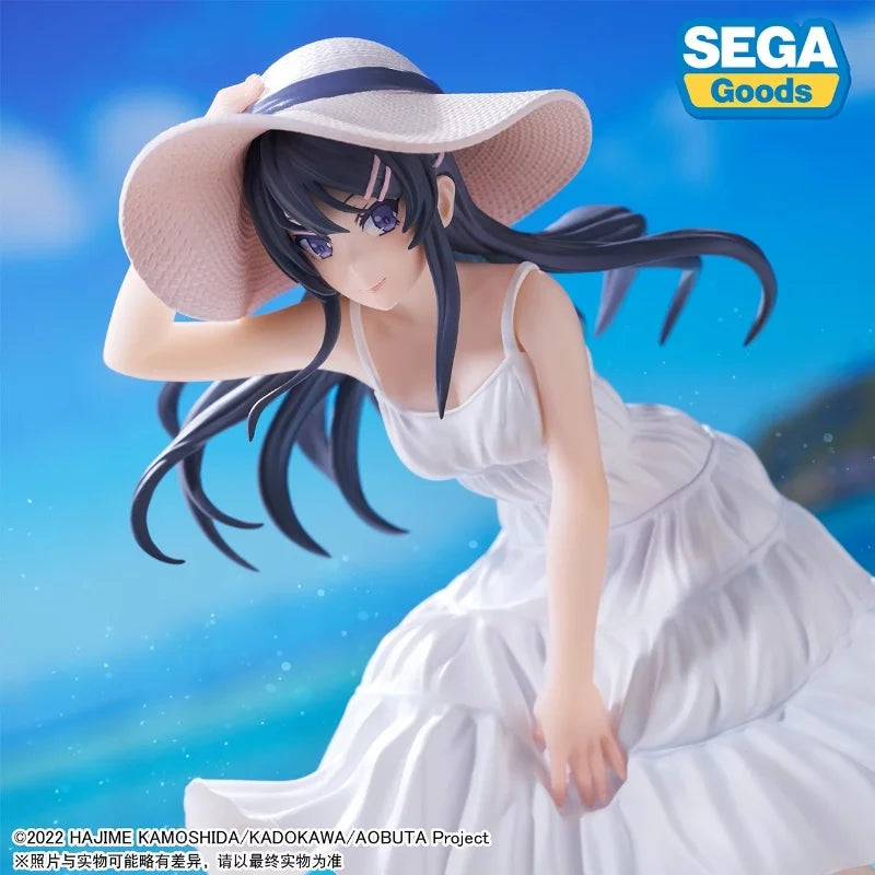In Stock 100% Original Sega Luminasta Anime Aobuta Sakurajima Mai Summer Dress Pvc Anime FiguresCollectible Model Toys