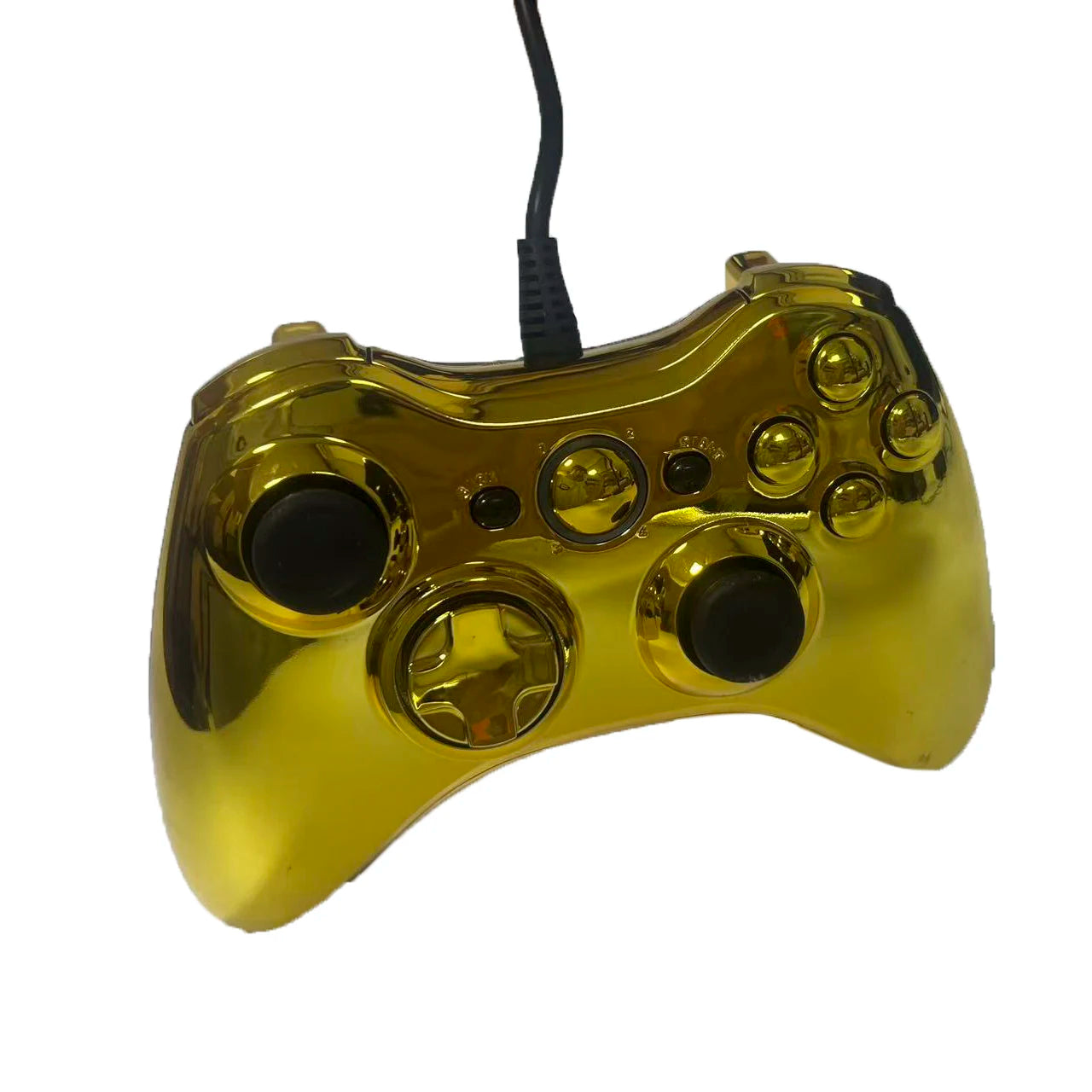 Wired Game Controller with Sleek Electroplated Finish – USB Gaming Peripheral, Compatible with Xbox 360 & PC