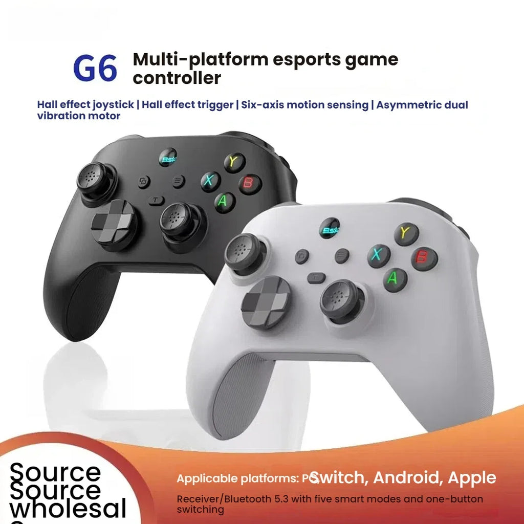 G6 Mobile Game Controller For Switch/IOS/Andriod/PC Support Streaming media/cloud Game Mobile Phone GamePad Hall effect joystick