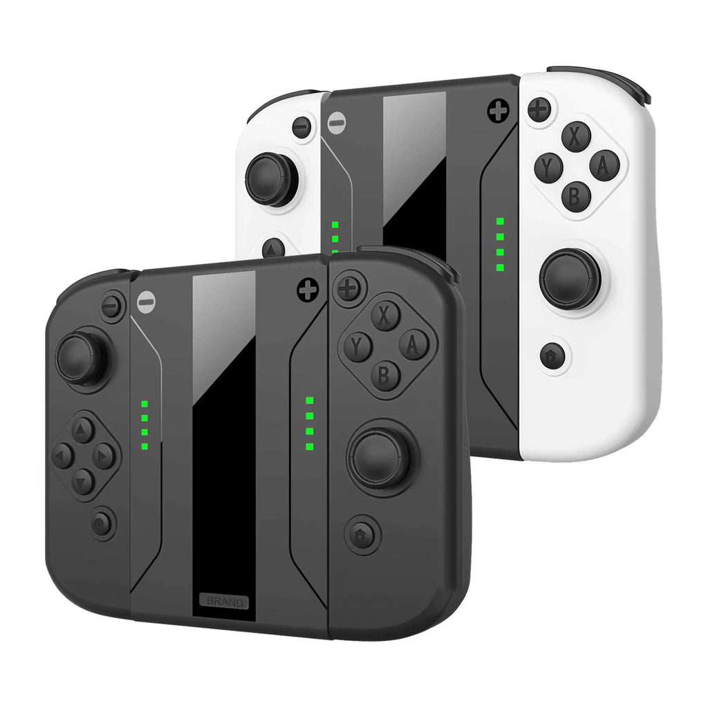 Works with Switch-J left and right game controllers, can be used with Nintendo Switch/OLE D, 2-in-1 extended controller grip