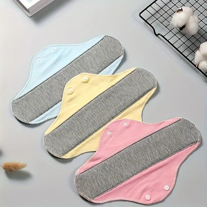 1/2/4pcs Reusable Leak Proof Sanitary Pads Menstrual Cloth Pads Washable Breathable Period Heavy Flow Night Use