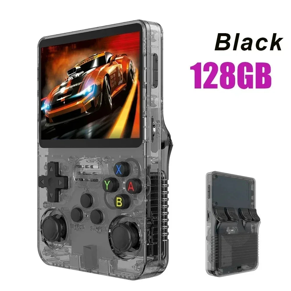 New Retro R36S Handheld Video Game Console 3.5 Inch IPS Screen 64GB/128GB Preloaded Games Portable Pocket Player Linux System