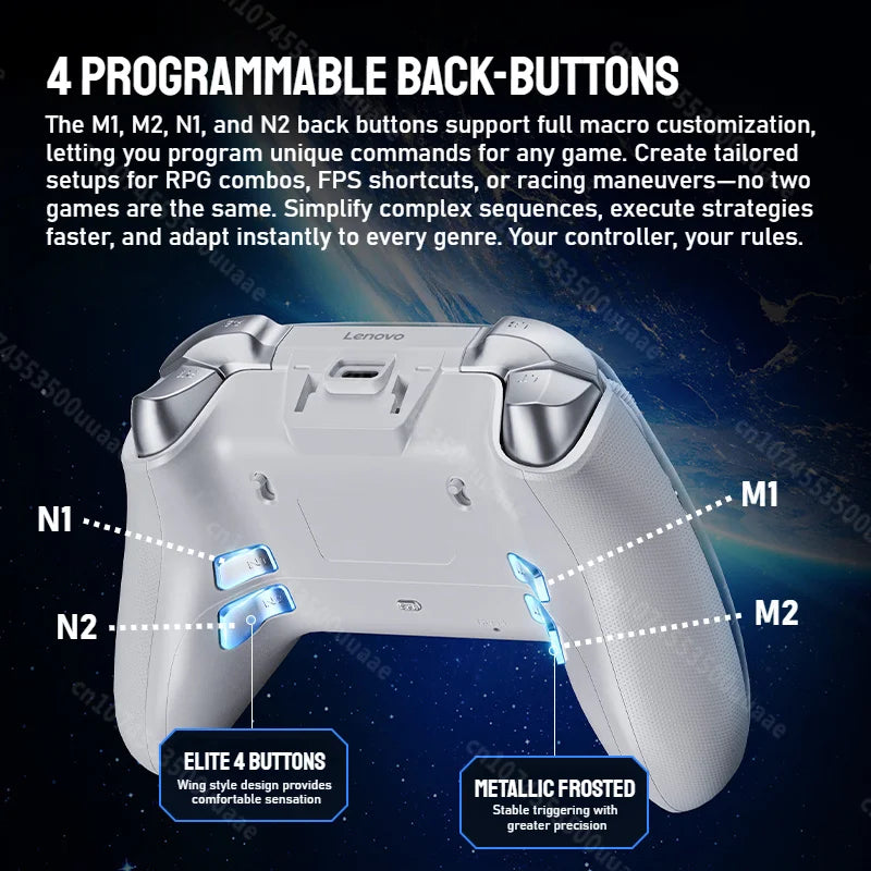 Lenovo X01 Smart Screen Wireless Gamepad Dual Hall Joystick Game Controller for Switch/2/Lite/OLED iPhone Android PS4 PC Steam