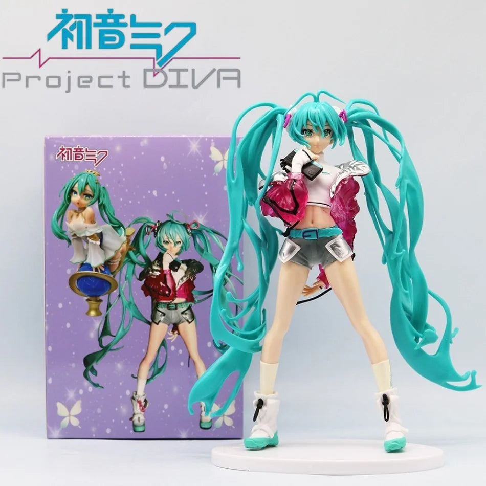 Anime Hatsune Miku Figure Wedding Dress Action Figures Kawaii Swimsuit Vocaloid PVC Collectible Model Toys Girl Gift