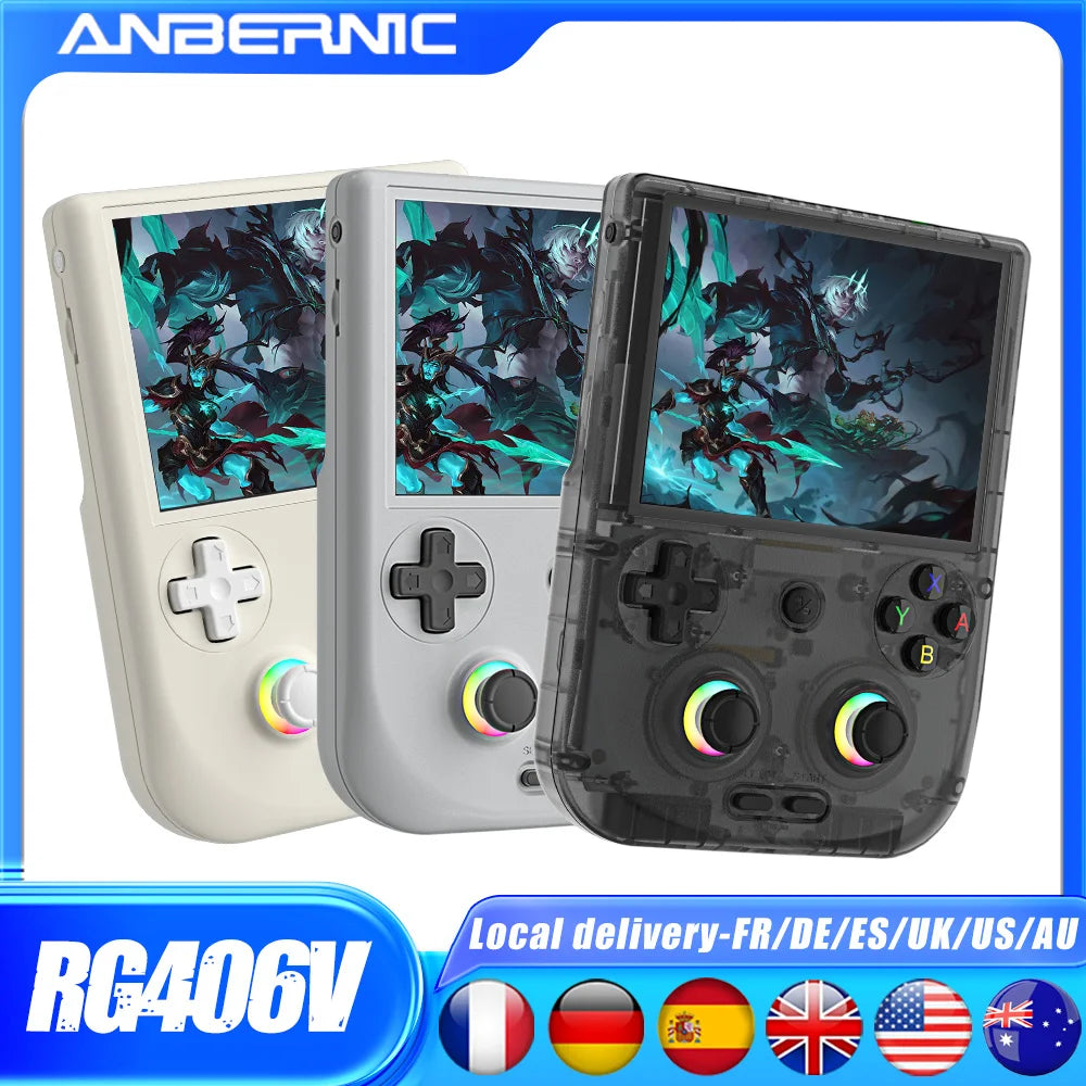 ANBERNIC RG406V Handheld Game Console RG 406V 4-inch IPS Multi-touch Screen Retro Game Player Android 13 5500mAh 1080p DP Output