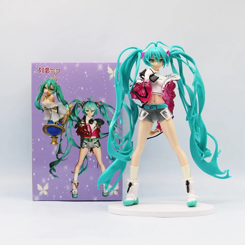 Anime Hatsune Miku Figure Wedding Dress Action Figures Kawaii Swimsuit Vocaloid PVC Collectible Model Toys Girl Gift