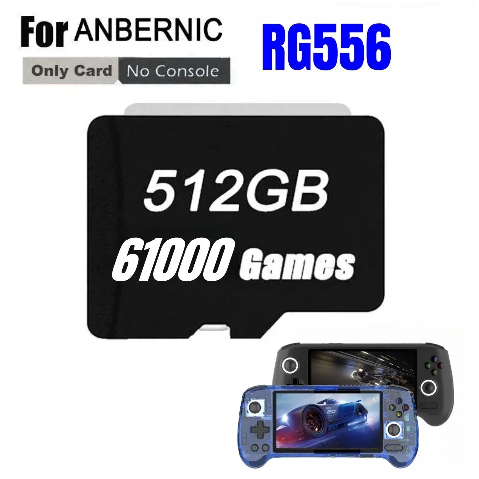FOR ANBERNIC RG556 TF Card Portable PS2 Handheld Game Console Memory Card SD Card 61000 Games PS2 512G 256G 128G Micro sd games