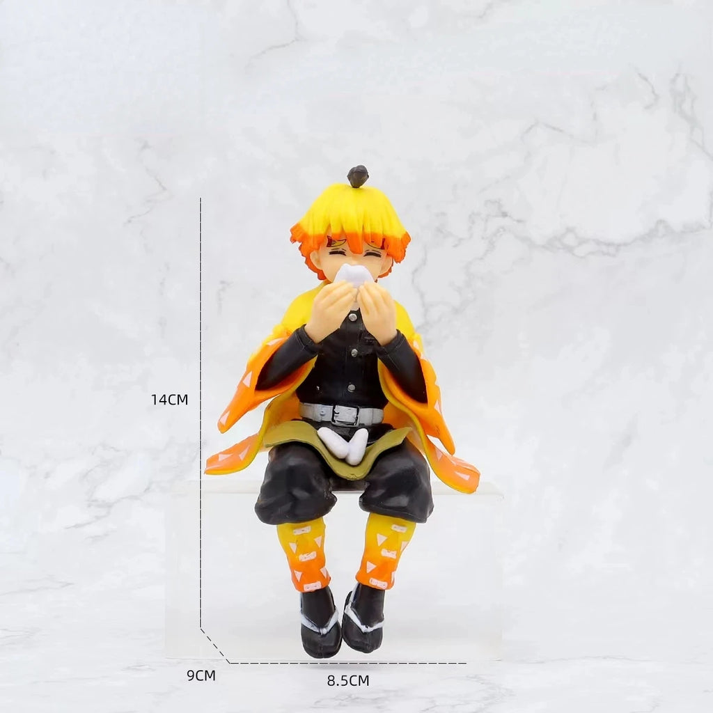 *Hot sale Anime Demon Slayer Figure Kamado Tanjirou Nezuko Sitting Posture Action Figure PVC Model Doll Collection Toy Gift Kids