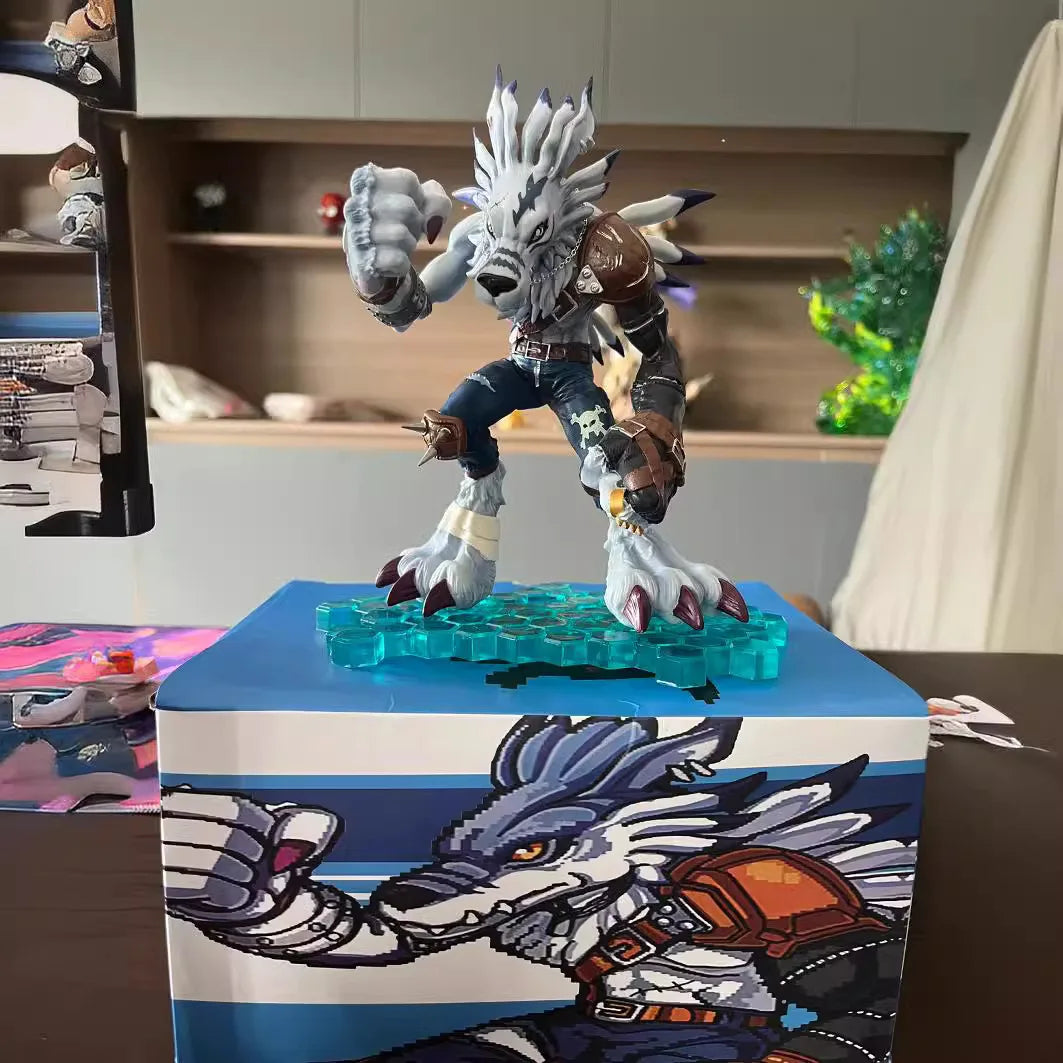 22cm Hot Digimon Adventure Anime Figures Gk Garurumon Action Figure Pvc Figurine Statue Collection Model Doll Toy Gifts For Boys