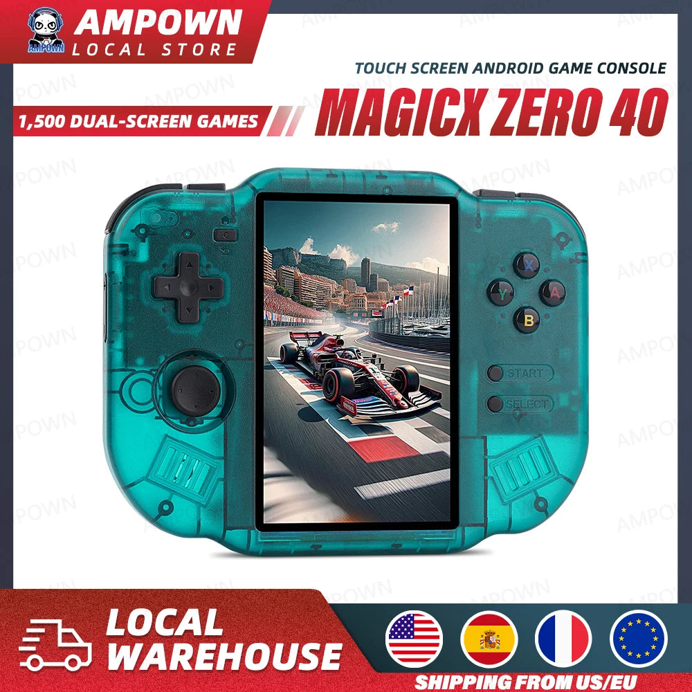 AMPOWN ZERO 40 Handheld Game Console 4'' IPS Multi-touch Screen Android A133P Magicx Zero40 WiFi Support Vibration Motor for NDS