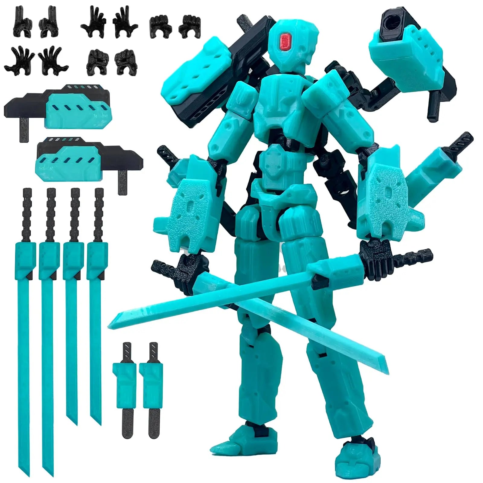 (Assembly Completed) 8 inch T13 Action Figure Set,T 13 Action Figure Multi-Articular Mobile Robot Nova T-13,Desktop Decorations