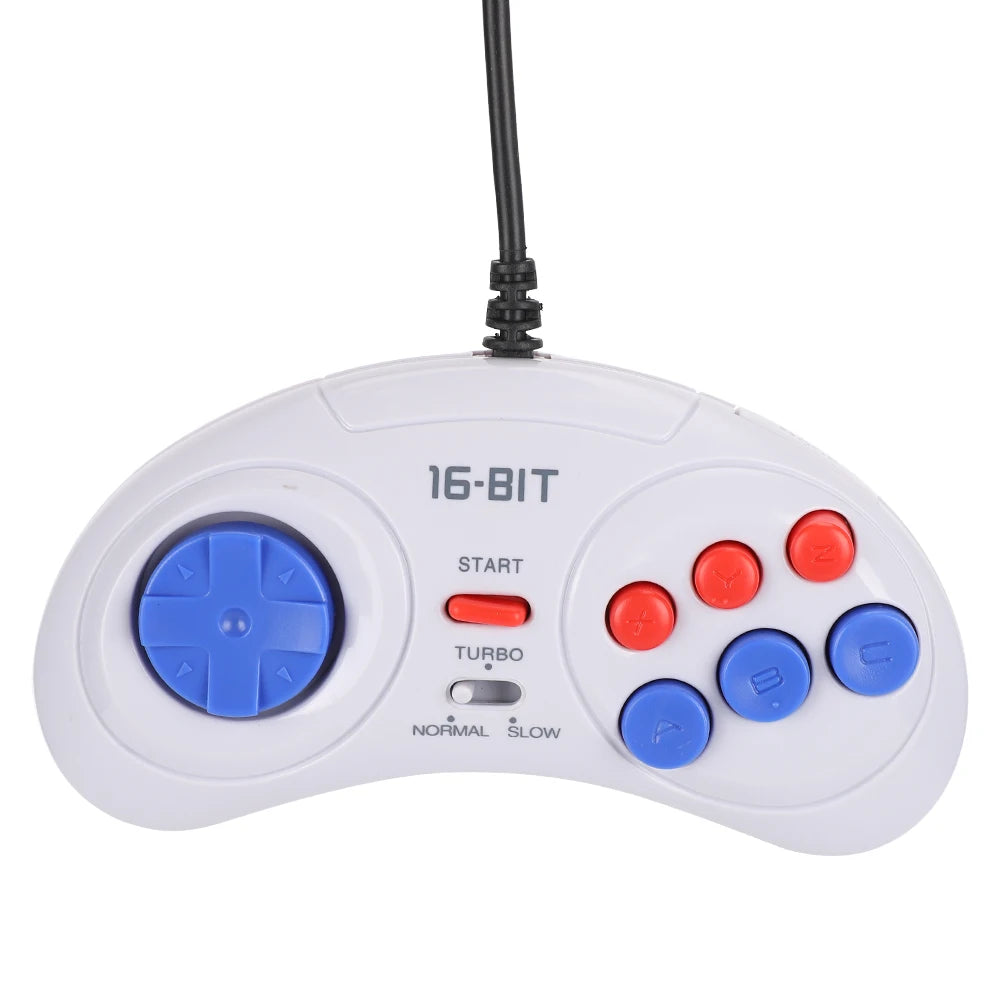 16Bit 9-Pin Mini Handheld Game Console Ergonomic Gaming Controller with Turbo function for Sega Game Controller Game Console