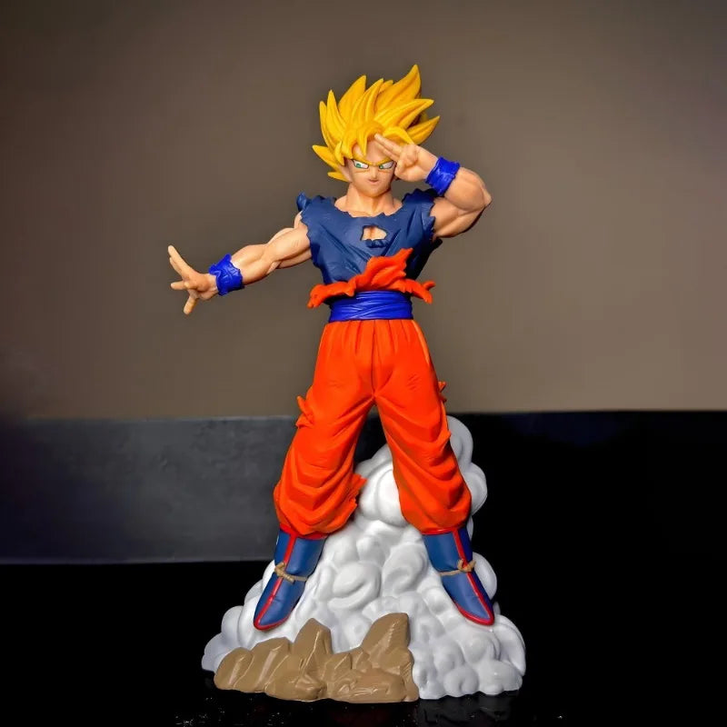 15cm/9.5in Anime Dragon Ball Z Figure Super Saiyan Goku Yuanqi Bullet Action Figures  Pvc Statue Collection Model Toys Gifts
