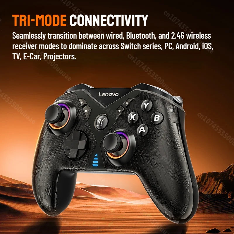 Lenovo S05 Wireless Game Controller Tri-Mode Connectivity Bluetooth Gamepad for Switch iPhone Android Cell Phones Tablet PC TV