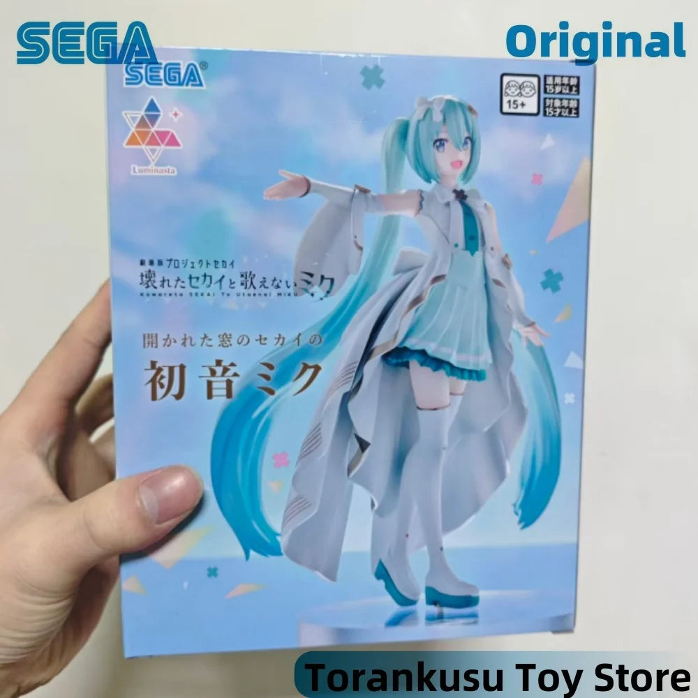 Sega Miku Gekijouban Project Sekai Kowareta Sekai to Utaenai Miku Anime Luminasta Action Figures Model Figurine Original Figuart