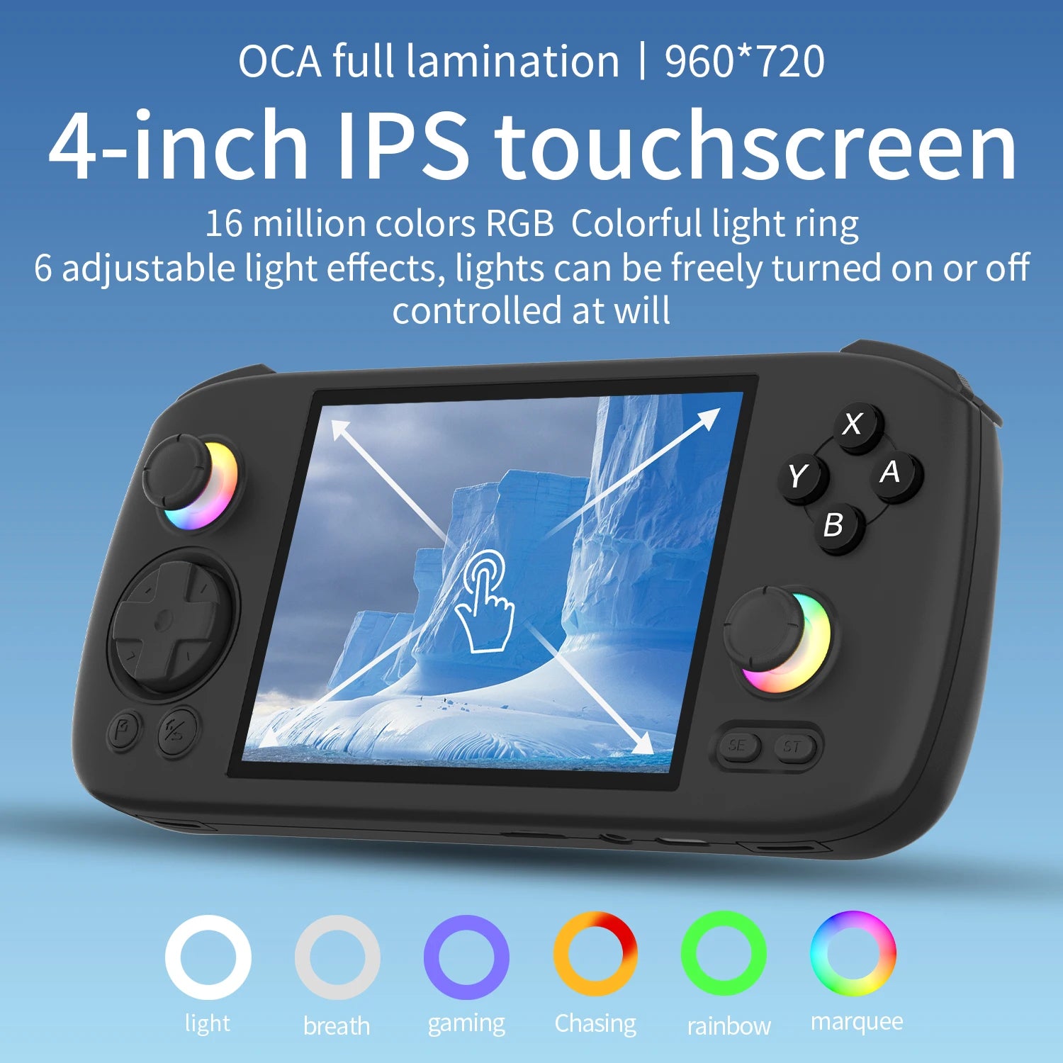 ANBERNIC RG406H Handheld Game Console Android 13 3D Hall joystick hall trigger  4 Inch IPS Multi-touch Screen Video Game RG 406H