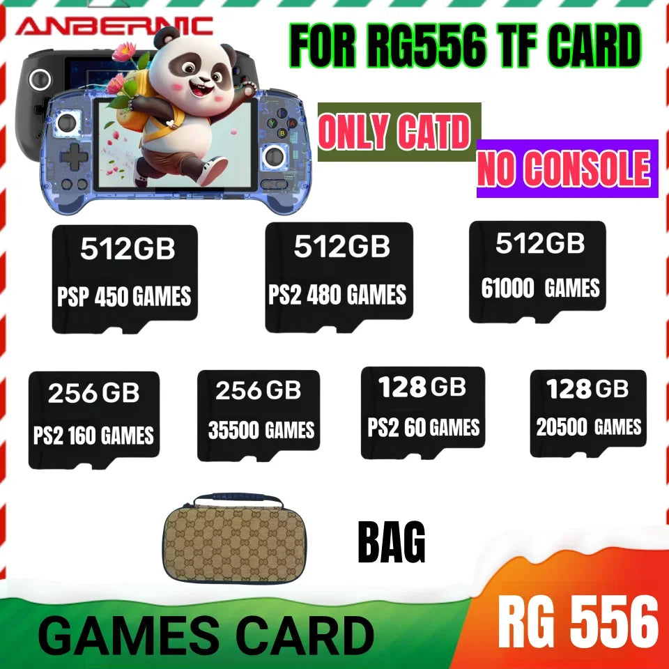 FOR ANBERNIC RG556 TF Card Portable PS2 Handheld Game Console Memory Card SD Card 61000 Games PS2 512G 256G 128G Micro sd games