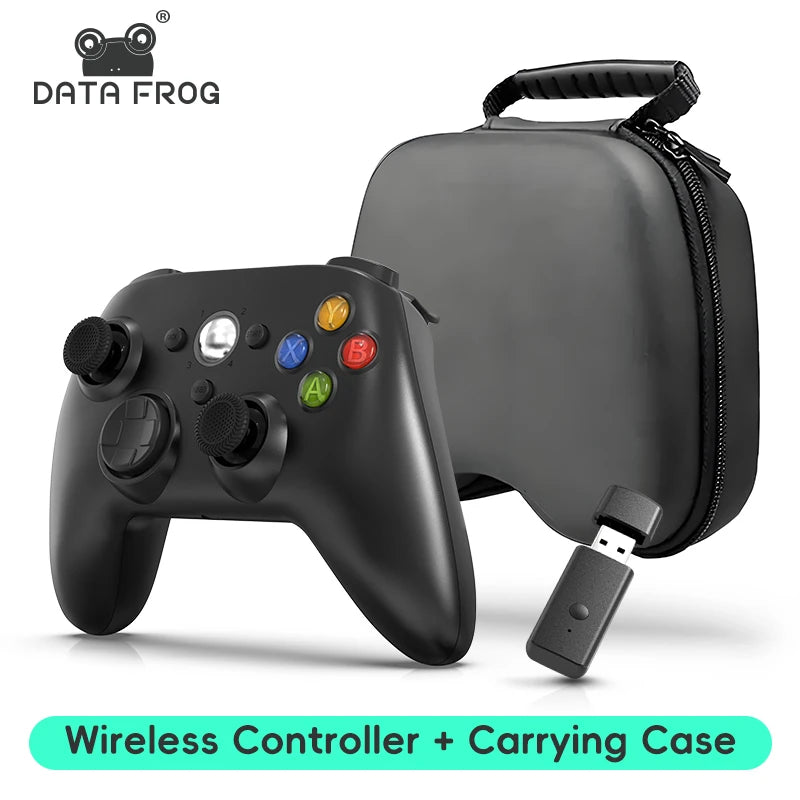 Wireless/Wired Controller For Xbox 360 Game Controller with Dual-Vibration Turbo Compatible with Xbox 360/360 Slim and PC Window