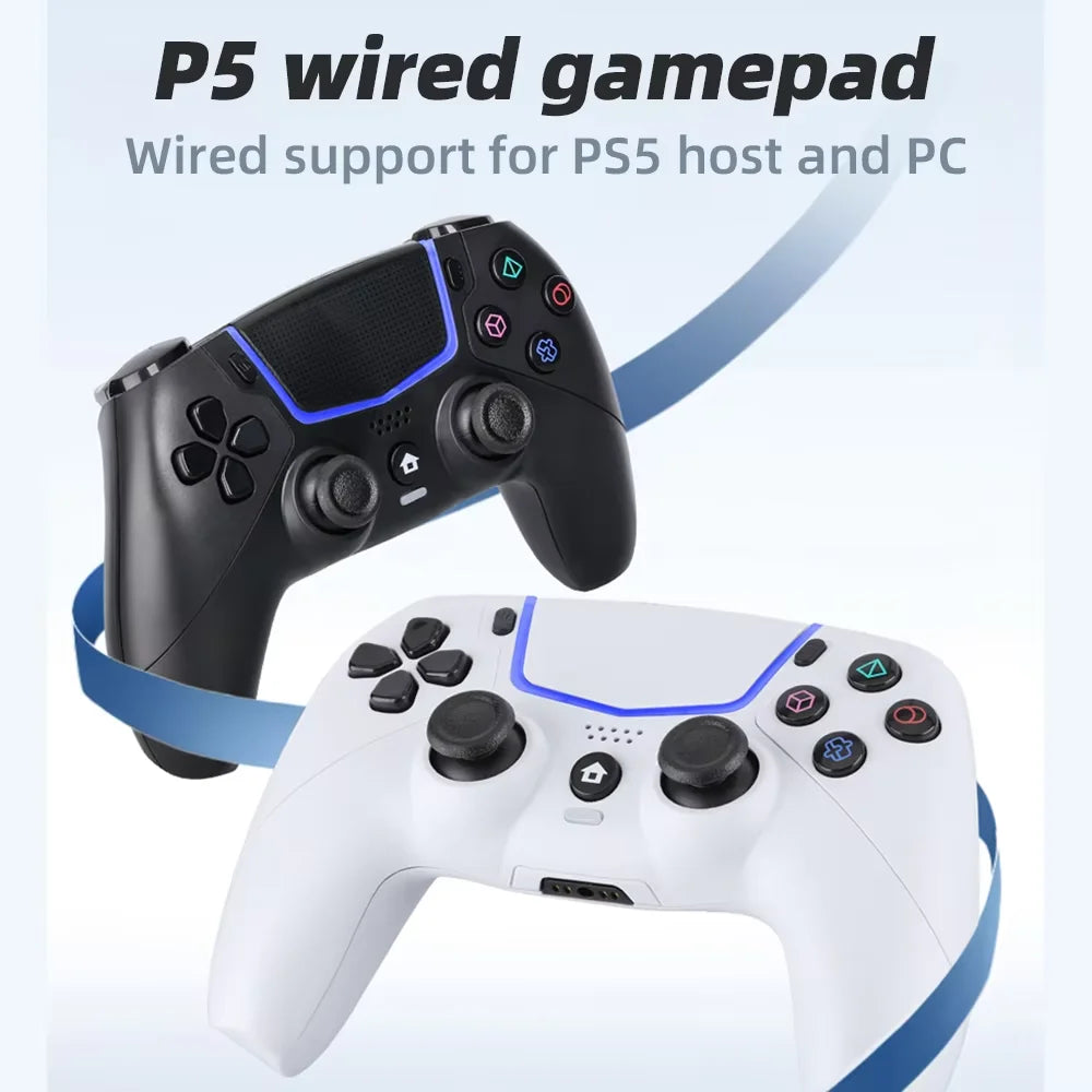 P5 wired game controller supports six axis motion sensing, suitable for P5 console, wired support for computer PC