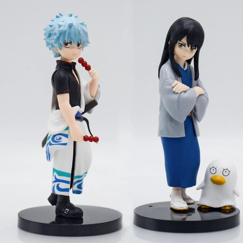 #2458 Gintama Shimura Shinpachi Anime Figure #2462 Kagura Action Figure #2420 Sakata Gintoki Figurine Collectible Model Doll Toy