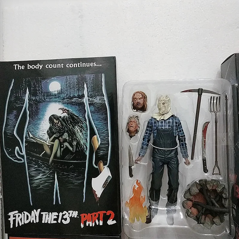 NECA Friday The 13th Figure Toys Freddy Jason Voorhees Blood Action Figure Jason Collectible Model Christmas Halloween Gifts