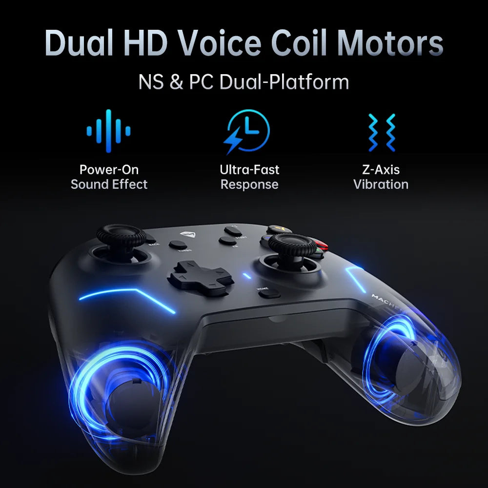 MACHENIKE G6V2 Tri Mode Gamepad Wireless Game Controller For Nintendo Switch TMR Joystick Trigger Dual 1KHz Polling Rate 1200mAh
