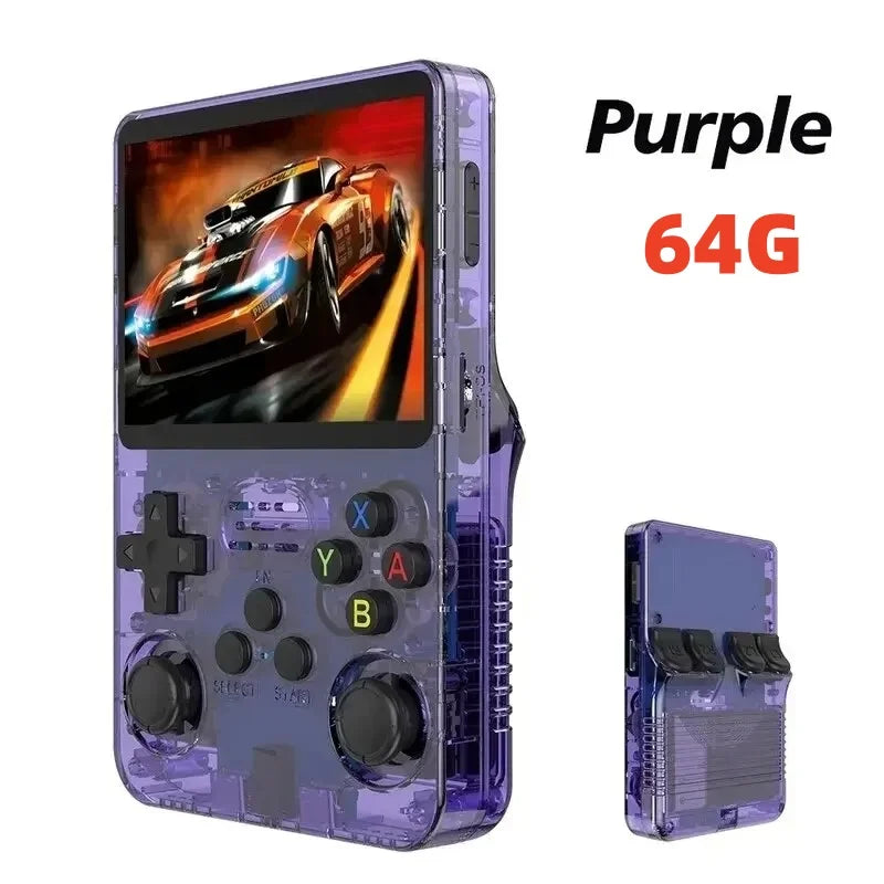 R36S Retro Handheld Video Game Console Linux System 3.5 Inch IPS Screen Portable Pocket Video Player R35S 64GB Games