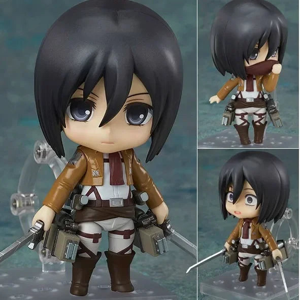 #207 Attack On Titan Eren Yeager Anime Figure #213 Shingeki no Kyojin Levi Action Figure #203 Mikasa Figure Model Doll Toys Gift