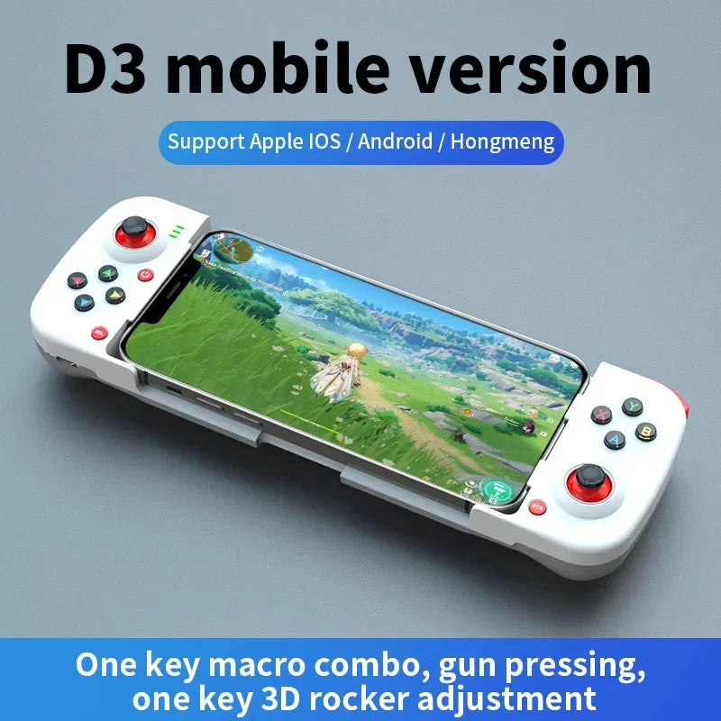 D3 Wireless Stretchable Game Controller Bluetooth 5.0 Mobile Phone Gamepad Controller For Samsung Huawei Xiaomi Android IOS