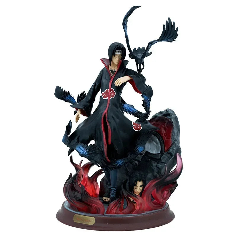 28CM Anime Action Figures Toys Uchiha Itachi Figurine Premium Versie Crow Hall Model PVC Decoration Children Gifts Boy
